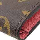 ルイヴィトン LOUIS VUITTON ポルトフォイユ リサ M25692 ウジェニーピンク モノグラムキャンバス 二つ折り財布 ゴールド金具 茶 ピンク コンパクト