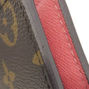 ルイヴィトン LOUIS VUITTON ポルトフォイユ リサ M25692 ウジェニーピンク モノグラムキャンバス 二つ折り財布 ゴールド金具 茶 ピンク コンパクト