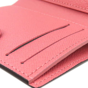 ルイヴィトン LOUIS VUITTON ポルトフォイユ リサ M25692 ウジェニーピンク モノグラムキャンバス 二つ折り財布 ゴールド金具 茶 ピンク コンパクト