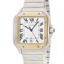 腕時計 カルティエ Cartier サントス ドゥ カルティエ LM W2SA0009 自動巻き メンズ K18YG×SS コンビ デイト ローマン ラージモデル