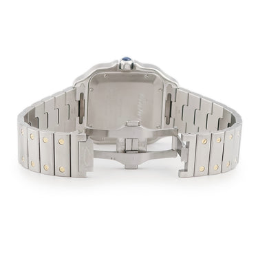 腕時計 カルティエ Cartier サントス ドゥ カルティエ LM W2SA0009 自動巻き メンズ K18YG×SS コンビ デイト ローマン ラージモデル