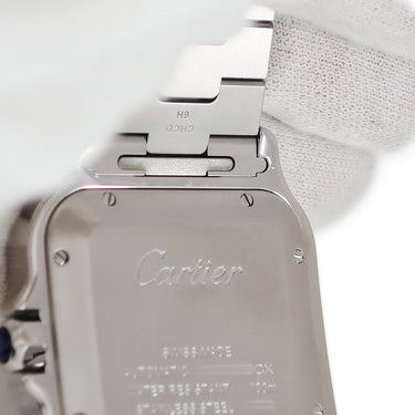 腕時計 カルティエ Cartier サントス ドゥ カルティエ LM W2SA0009 自動巻き メンズ K18YG×SS コンビ デイト ローマン ラージモデル