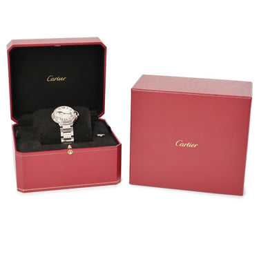 腕時計 カルティエ Cartier バロンブルー ドゥ カルティエ ムーンフェイズ WSBB0021 自動巻き メンズ ギョウシェ 青針 シルバー