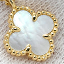 ヴァンクリーフアーペル Van Cleef & Arpels スウィート アルハンブラ ペンダント VCARF69100 パールホワイトXイエローゴールド K18YG マザーオブパール ネックレス 白 Au750 18K シェル