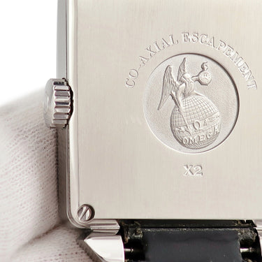 腕時計 オメガ OMEGA デ ヴィル コーアクシャル X2 ビッグデイト 7813.30.39 自動巻き メンズ ホワイト スクエア