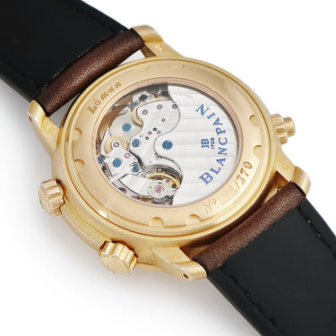腕時計 ブランパン BLANCPAIN レマン ヴィルレ GMT 2041B-3630-64 自動巻き メンズ OH済 K18RG無垢 アラーム デイト スモセコ 限定