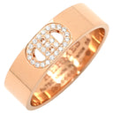 エルメス HERMES H ダンクル PM H115601B ローズゴールド K18PG ダイヤモンド #55(JP15) リング 指輪 ピンクゴールド Au750 18K 18金 ダイヤモンド 27石 14.5号