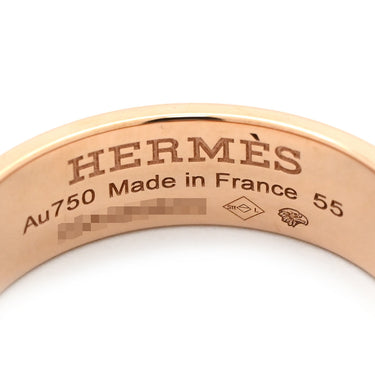 エルメス HERMES H ダンクル PM H115601B ローズゴールド K18PG ダイヤモンド #55(JP15) リング 指輪 ピンクゴールド Au750 18K 18金 ダイヤモンド 27石 14.5号