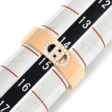 エルメス HERMES H ダンクル PM H115601B ローズゴールド K18PG ダイヤモンド #55(JP15) リング 指輪 ピンクゴールド Au750 18K 18金 ダイヤモンド 27石 14.5号