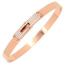 エルメス HERMES ケリーPM バングル H214465B 00ST ローズゴールド K18PG ダイヤモンド ST ブレスレット ピンクゴールド Au750 18K 18金 ダイヤ 61P 61石 61粒 パヴェ