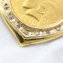 ノンブランド NON BRAND コイン 金貨 イエローゴールド K18YG K21.6YG（コイン） ダイヤモンド ルビー ペンダントトップ 10ドル金貨 アメリカンインディアンヘッド 750 18K K21.6 ネックレストップ ペンダントヘッド