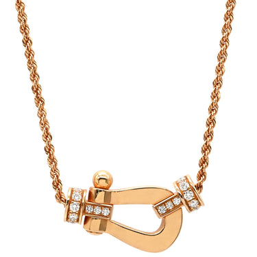 フレッド FRED フォース10 MM ダイヤモンド 7B0237-000 ピンクゴールド K18PG ダイヤモンド ネックレス 16石 16粒 AU750 18K ミディアムモデル