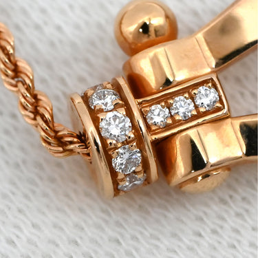 フレッド FRED フォース10 MM ダイヤモンド 7B0237-000 ピンクゴールド K18PG ダイヤモンド ネックレス 16石 16粒 AU750 18K ミディアムモデル