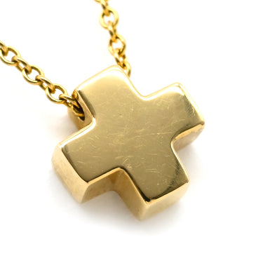 ティファニー Tiffany & Co ローマンクロス ペンダント イエローゴールド K18YG ネックレス 十字架 CROSS 750YG 18金