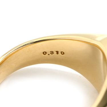 ノンブランド NON BRAND 印台 ダイヤ 0.31ct リング イエローゴールド K18YG ダイヤモンド リング 指輪 スクエア 1Pダイヤ ブリリアントカット 750 18K YG 20.5号
