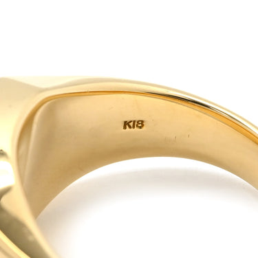 ノンブランド NON BRAND 印台 ダイヤ 0.31ct リング イエローゴールド K18YG ダイヤモンド リング 指輪 スクエア 1Pダイヤ ブリリアントカット 750 18K YG 20.5号