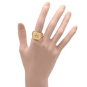ノンブランド NON BRAND 印台 ダイヤ 0.31ct リング イエローゴールド K18YG ダイヤモンド リング 指輪 スクエア 1Pダイヤ ブリリアントカット 750 18K YG 20.5号