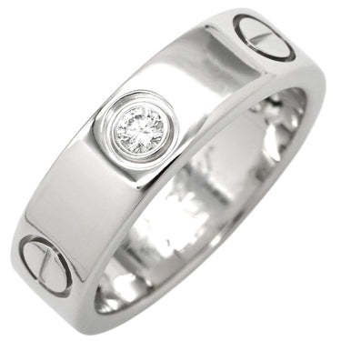 カルティエ Cartier ラブリング ハーフダイヤ B4032500 ホワイトゴールド K18WG ダイヤモンド #52(JP12) リング 指輪 LOVE Ring 750WG 3P ダイヤモンド 12号