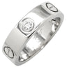 カルティエ Cartier ラブリング ハーフダイヤ B4032500 ホワイトゴールド K18WG ダイヤモンド #52(JP12) リング 指輪 LOVE Ring 750WG 3P ダイヤモンド 12号