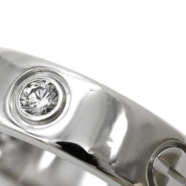 カルティエ Cartier ラブリング ハーフダイヤ B4032500 ホワイトゴールド K18WG ダイヤモンド #52(JP12) リング 指輪 LOVE Ring 750WG 3P ダイヤモンド 12号