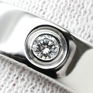 カルティエ Cartier ラブリング ハーフダイヤ B4032500 ホワイトゴールド K18WG ダイヤモンド #52(JP12) リング 指輪 LOVE Ring 750WG 3P ダイヤモンド 12号