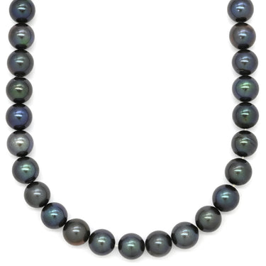 ノンブランド NON BRAND パールネックレス 8.5mm〜9.0mm パールブラック×シルバー シルバー パール ネックレス 黒 アコヤパール 真珠 silver ブラックパール