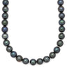 ノンブランド NON BRAND パールネックレス 8.5mm〜9.0mm パールブラック×シルバー シルバー パール ネックレス 黒 アコヤパール 真珠 silver ブラックパール