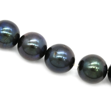 ノンブランド NON BRAND パールネックレス 8.5mm〜9.0mm パールブラック×シルバー シルバー パール ネックレス 黒 アコヤパール 真珠 silver ブラックパール