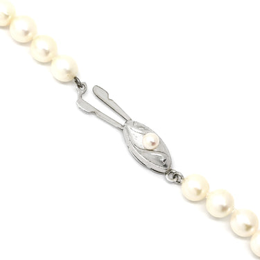 ノンブランド NON BRAND パール 6.0mm-6.5mm パールホワイト×シルバー シルバー パール ネックレス 真珠 あこやパール 一連 アコヤ真珠 43.5cm ラウンドシェイプ