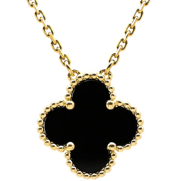 ヴァンクリーフアーペル Van Cleef & Arpels VCARA45800 ブラック×イエローゴールド K18YG オニキス ネックレス 黒 Au750 18K オニキス