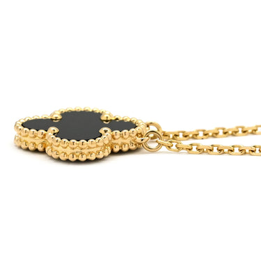 ヴァンクリーフアーペル Van Cleef & Arpels VCARA45800 ブラック×イエローゴールド K18YG オニキス ネックレス 黒 Au750 18K オニキス