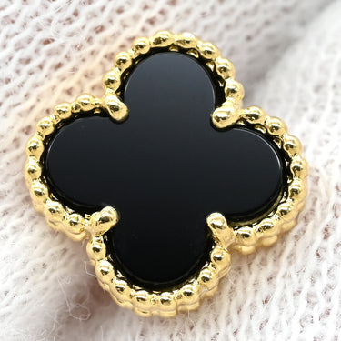ヴァンクリーフアーペル Van Cleef & Arpels スウィート アルハンブラ VCARA44900 ブラック×イエローゴールド K18YG オニキス ピアス 黒 750 YG 18K