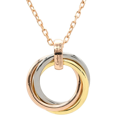 カルティエ Cartier トリニティ ペンダント ダイヤ イエローゴールドXピンクゴールドXホワイトゴールド K18PG K18YG K18WG ダイヤモンド ネックレス 3カラー 18金 750 3連 5Pダイヤモンド