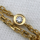 カルティエ Cartier B7219500 イエローゴールド K18YG ダイヤモンド ネックレス 2石 2粒 Au750 18K 18金 W ダブルチェーン