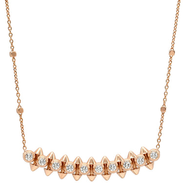 カルティエ Cartier クラッシュ ドゥ カルティエ ダイヤモンド N7424312 ピンクゴールド K18PG ネックレス 18K 750PG 10石 10粒