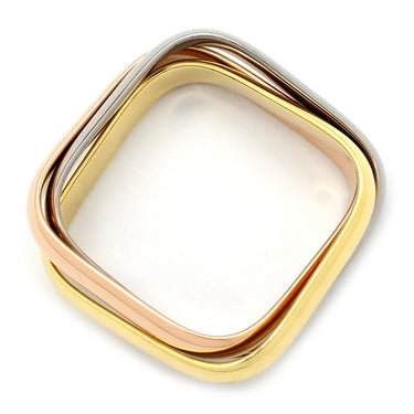 カルティエ Cartier トリニティ クッション リング クラシックモデル B4240600 ホワイトゴールドXイエローゴールドXピンクゴールド K18WG K18YG K18PG #59(JP19) リング 指輪 3連 3カラー 3ゴールド スクエア 19号