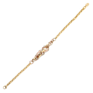 カルティエ Cartier トリニティ クッション B6080818 イエローゴールドXピンクゴールドXホワイトゴールド K18YG K18PG K18WG ブレスレット スクエアモチーフ 3カラー 750 チェーン