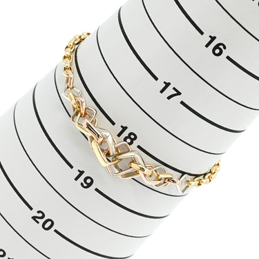 カルティエ Cartier トリニティ クッション B6080818 イエローゴールドXピンクゴールドXホワイトゴールド K18YG K18PG K18WG ブレスレット スクエアモチーフ 3カラー 750 チェーン