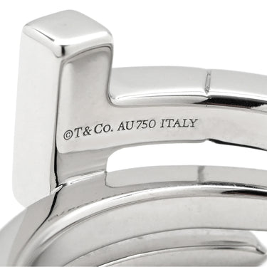 ティファニー Tiffany & Co Tスクエア ラップ ホワイトゴールド K18WG ダイヤモンド リング 指輪 ホワイトゴールド AU750 18K 7石 7P ダイヤモンド 11号