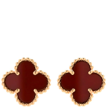 ヴァンクリーフアーペル Van Cleef & Arpels VCARN6BO00 レッド×ローズゴールド K18PG カーネリアン ピアス Au750 18K 18金 カーネリアン