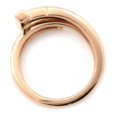 ティファニー Tiffany & Co Tスクエア ラップ ローズゴールド K18PG ダイヤモンド リング 指輪 ピンクゴールド AU750 18K 7石 7P ダイヤモンド 12.5号