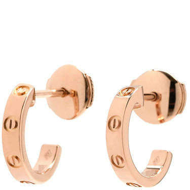 カルティエ Cartier ラブ LOVE フープピアス SM B8029000 ピンクゴールド K18PG ピアス ミニラブ 750 18K PG RG