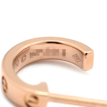 カルティエ Cartier ラブ LOVE フープピアス SM B8029000 ピンクゴールド K18PG ピアス ミニラブ 750 18K PG RG