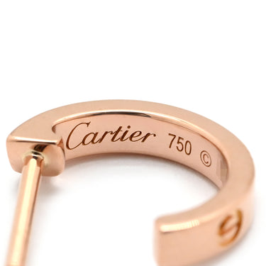 カルティエ Cartier ラブ LOVE フープピアス SM B8029000 ピンクゴールド K18PG ピアス ミニラブ 750 18K PG RG