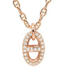 エルメス HERMES ファランドール PM ペンダント H221303B ピンクゴールド K18PG ダイヤモンド SH ネックレス Au750 ダイヤ シェーヌ・ダンクル