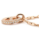 エルメス HERMES ファランドール PM ペンダント H221303B ピンクゴールド K18PG ダイヤモンド SH ネックレス Au750 ダイヤ シェーヌ・ダンクル