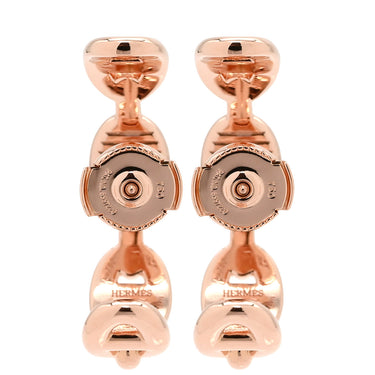 エルメス HERMES シェーヌダンクル アンシェネ フープピアス H221511B 00 ローズゴールド K18PG ピアス ピンクゴールド 18K 750AU RG PG