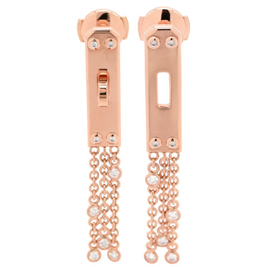 エルメス HERMES H222513B00 ローズゴールド K18PG ダイヤモンド ピアス ピンクゴールド 750AU 18Pダイヤ トゥレクラスプモチーフ