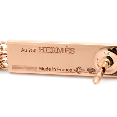 エルメス HERMES H222513B00 ローズゴールド K18PG ダイヤモンド ピアス ピンクゴールド 750AU 18Pダイヤ トゥレクラスプモチーフ