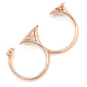 エルメス HERMES ガンバード ダブル ローズゴールド K18PG ダイヤモンド #52 リング 指輪 ピンクゴールド Au750 2P 2石 2粒 ダイヤ オープンリング 13.5号